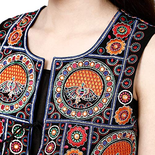 Prijam Women's Embroiderd Ethnic Shrugor Jacket RL 04 XXL and Special Embroidered Cotton Koti/Jacket/Waist Coat for Women - Image 5