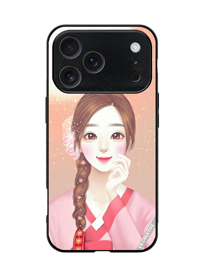 VR CREATIVE Protective Case Cover For Apple iPhone 17 Pro Chinese Traditional Girl Design Multicolour