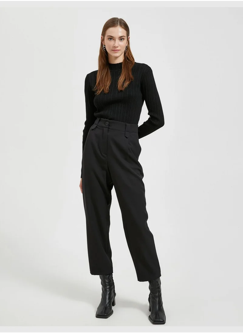 KOTON Half Turtleneck Ribbed Sweater