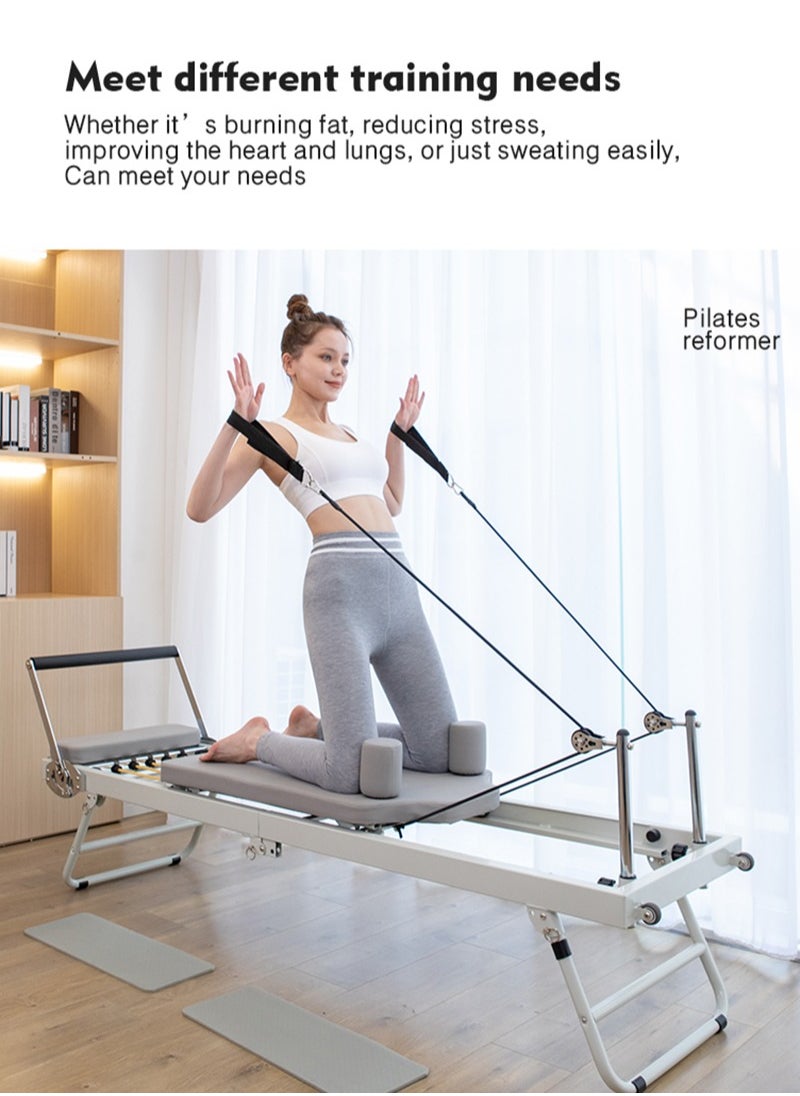 ETG Multifunctional Yoga and Pilates Folding Bed, Indoor Fitness Equipment, Yoga Equipment, Load-Bearing 120kg, Suitable for Home/Unit Activity Room/Gym 197*57*72.5cm  - Image 2