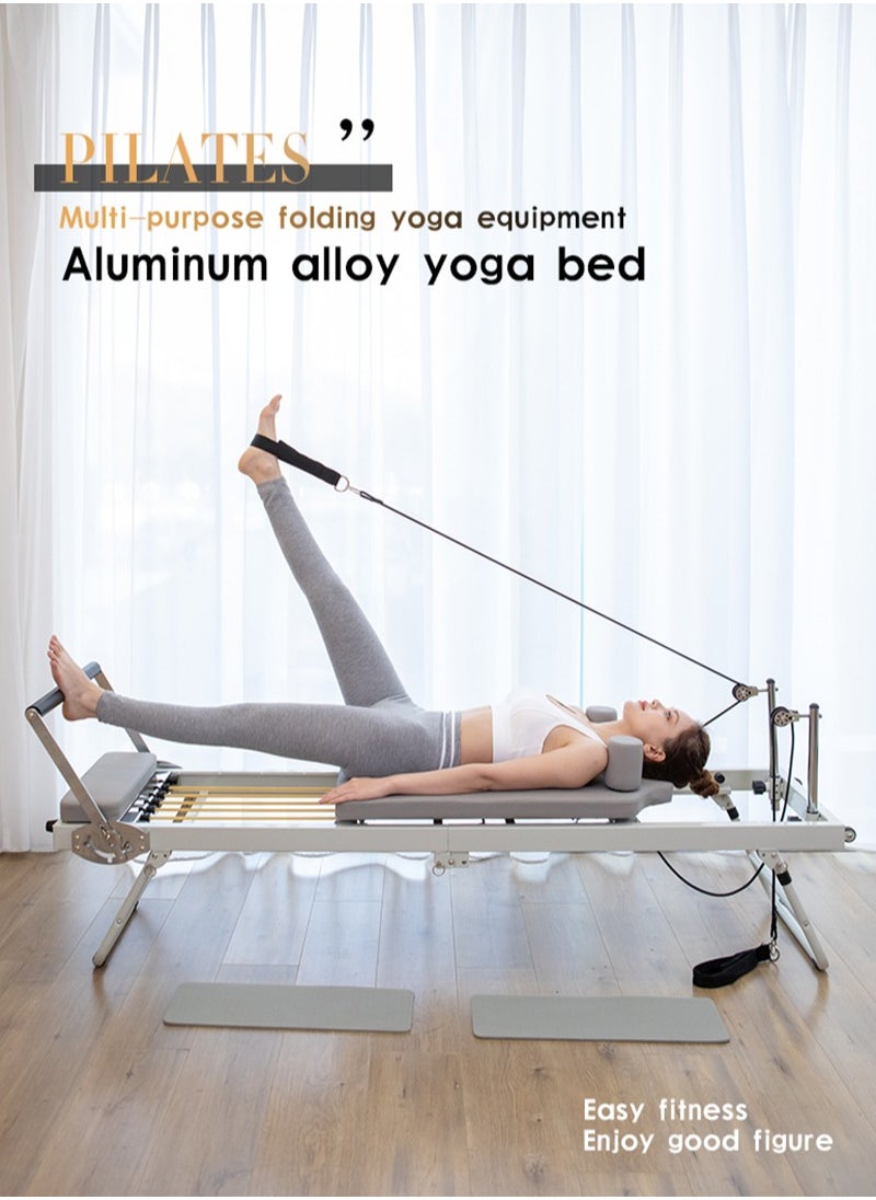 ETG Multifunctional Yoga and Pilates Folding Bed, Indoor Fitness Equipment, Yoga Equipment, Load-Bearing 120kg, Suitable for Home/Unit Activity Room/Gym 197*57*72.5cm  - Image 3
