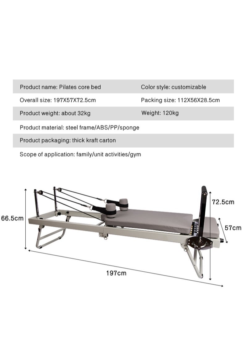 ETG Multifunctional Yoga and Pilates Folding Bed, Indoor Fitness Equipment, Yoga Equipment, Load-Bearing 120kg, Suitable for Home/Unit Activity Room/Gym 197*57*72.5cm  - Image 4