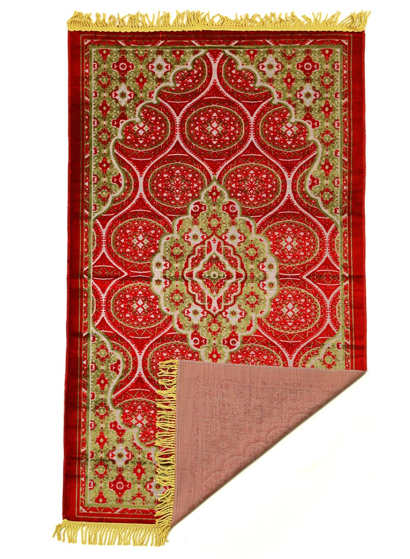 Vitacelli Prayer Mat 614GSM Anti-Slip Velvet Top Islamic Prayer Mat New Design Thick Padded Sajadah Prayer Rug for Men Women Eid Gift Ramadan ( 140cm X 70cm) - Image 2