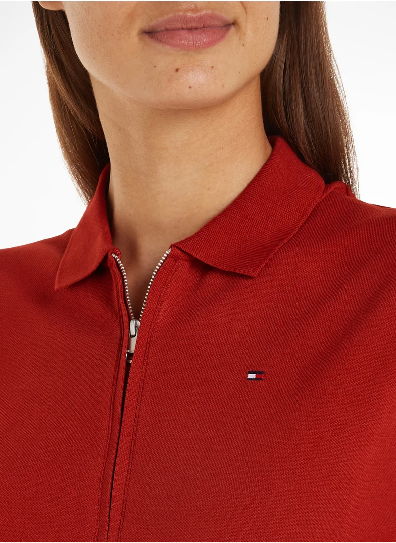 تومي هيلفيغر OPEN NK ZIP RENEWCELL POLO SS