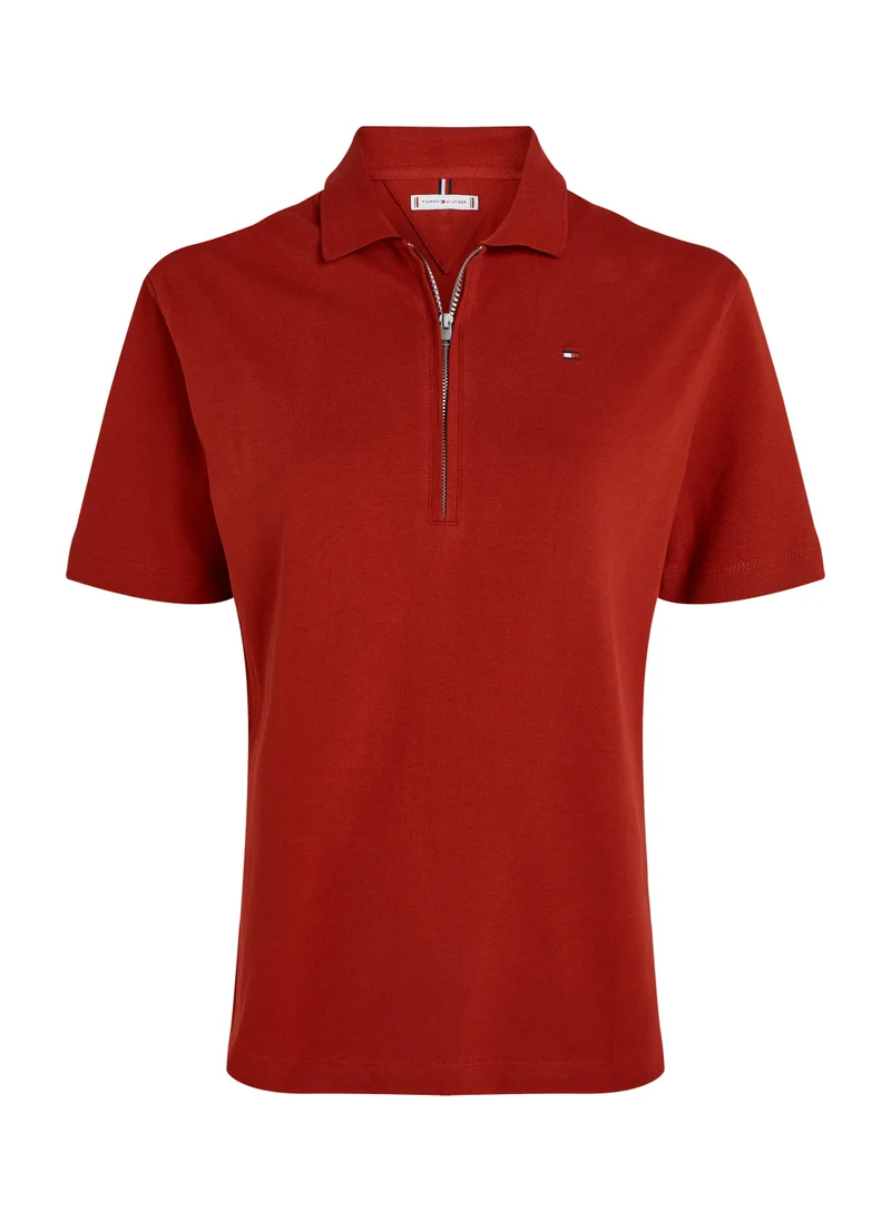 تومي هيلفيغر OPEN NK ZIP RENEWCELL POLO SS