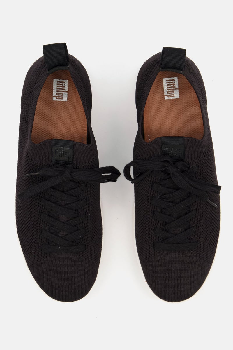 FitFlop Women Lace Up Trainers Sport Shoes, Black - Image 3