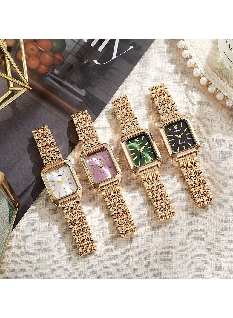 JOOLI Wrist Watch Men Women Office Look Wedding Gift Fashion Style Popular Gold Green Dial Classic Elegant Jewelry - Image 2