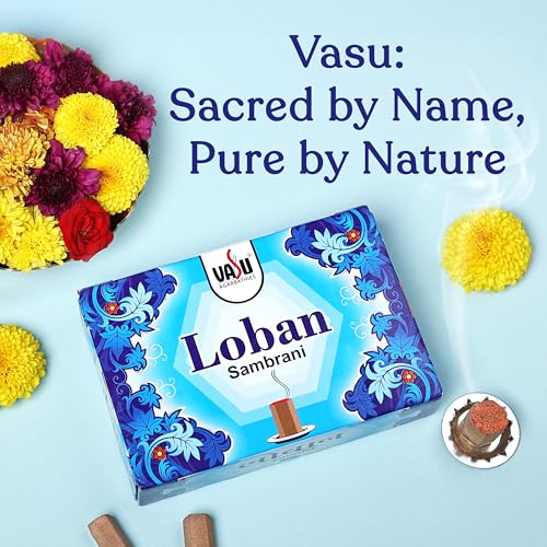 Cycle Pure Vasu Loban Sambrani Dhoop for Pooja (210 pcs) | Dhoop batti Guggal for Puja, Home & Festivals | Loban Dhoop Original with Burner | Pack of 3 (70 Dhoop/Pack + 1 Burner Plate/Pack) - Image 3