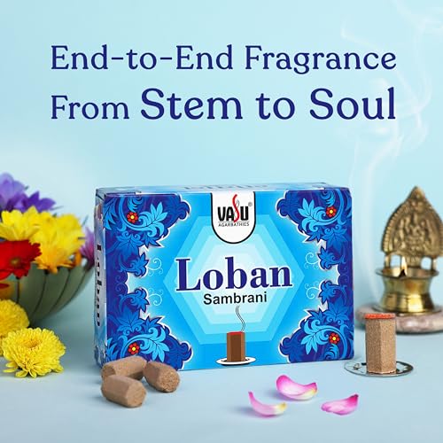 Cycle Pure Vasu Loban Sambrani Dhoop for Pooja (210 pcs) | Dhoop batti Guggal for Puja, Home & Festivals | Loban Dhoop Original with Burner | Pack of 3 (70 Dhoop/Pack + 1 Burner Plate/Pack) - Image 2
