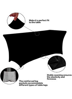 Vparty Spandex Tablecloth 6ft – Stretchable Table Covers for Party, Wedding, Birthday, Banquet, Vendor Events, Wrinkle-Resistant, Easy Fit, and Elegant Table Décor for Special Occasions and Gatherings  - Image 3