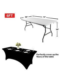 Vparty Spandex Tablecloth 6ft – Stretchable Table Covers for Party, Wedding, Birthday, Banquet, Vendor Events, Wrinkle-Resistant, Easy Fit, and Elegant Table Décor for Special Occasions and Gatherings  - Image 4