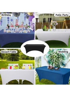 Vparty Spandex Tablecloth 6ft – Stretchable Table Covers for Party, Wedding, Birthday, Banquet, Vendor Events, Wrinkle-Resistant, Easy Fit, and Elegant Table Décor for Special Occasions and Gatherings  - Image 5