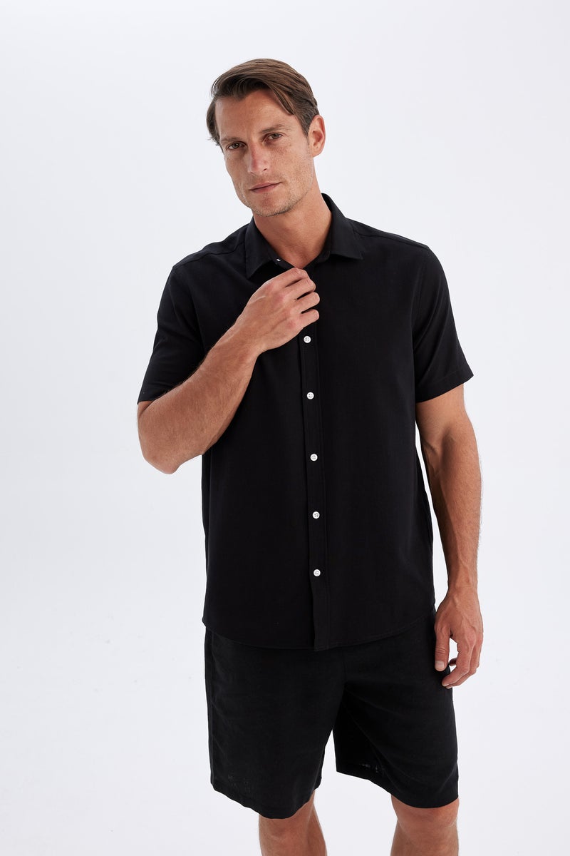 DeFacto Man Regular Fit Polo Collar Cotton Short Sleeve Shirt - Image 3