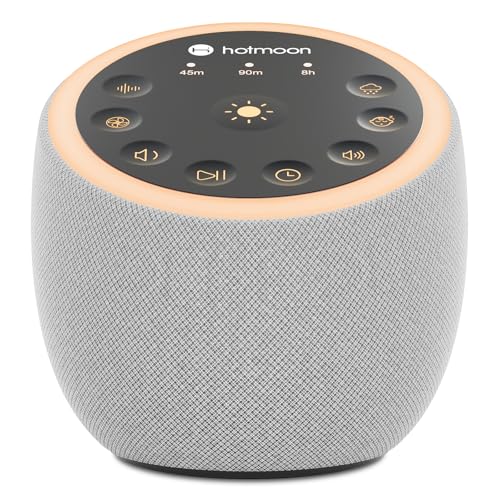 Hotmoon Sound Machine for Sleep Cocoon 2 White Noise Sound Machine with 40 Relaxing Sounds DualSpeaker Timer 8 Night Light Pink Brown Green Noise for Sleeping Adults Office Privacy Plugin - Image 1