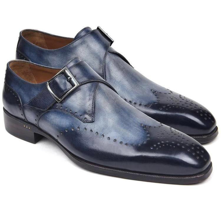 2020 Custom Men'S Large Size Business Leather Shoes, Pointed Toe, Color-Blocking Formal Men'S Shoes, Fashionable Professional Leather Shoes - Image 2
