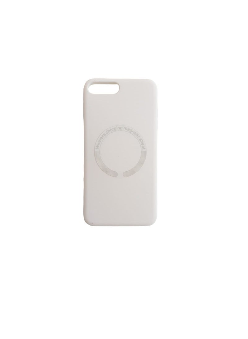 Generic Silicone back cover MagSafe compatible with iPhone 7 plus and 8 plus White 