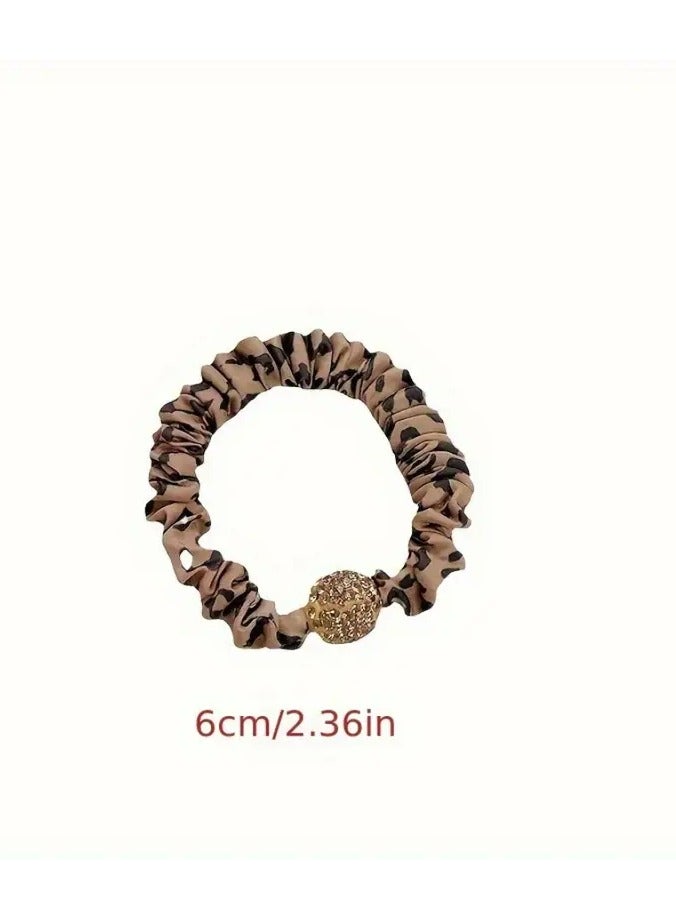 Ucanbe 4pcs Elegant Hair Ties Rhinestone Decorative Hair Ropes Women Girls Daily Outdoor Wear Hair Accessories  - Image 2