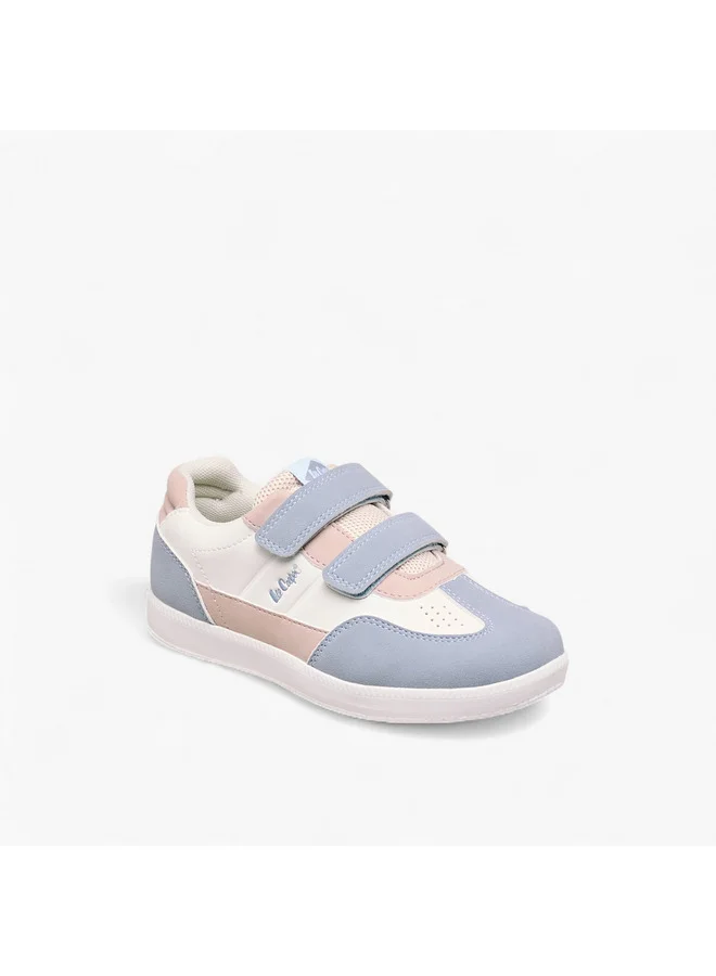 Lee Cooper Girls' Colourblock Sneakers with Hook and Loop Closure