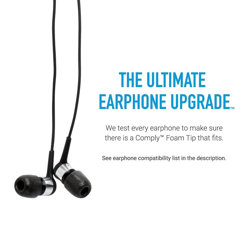 COMPLY كومبلاي 500 سلسلة النواة | نصائح أذن بديلة من رغوة الذاكرة لـ KZ و Moondrop و FiiO و Sennheiser والمزيد | عزل صوت ممتاز، راحة قصوى، ملاءمة آمنة | أسود (S/M/L) (3 أزواج) - Image 3
