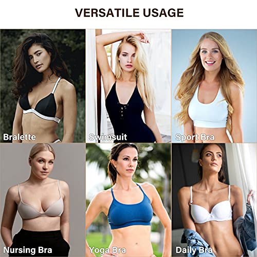 Nimiah Soprts Bra Replacement Pads, 3 Pairs Durable Removal Breast Inserts for Swimsuit Top Dress Black Boob Padding Fits AB, CD, DE Cups - Image 2