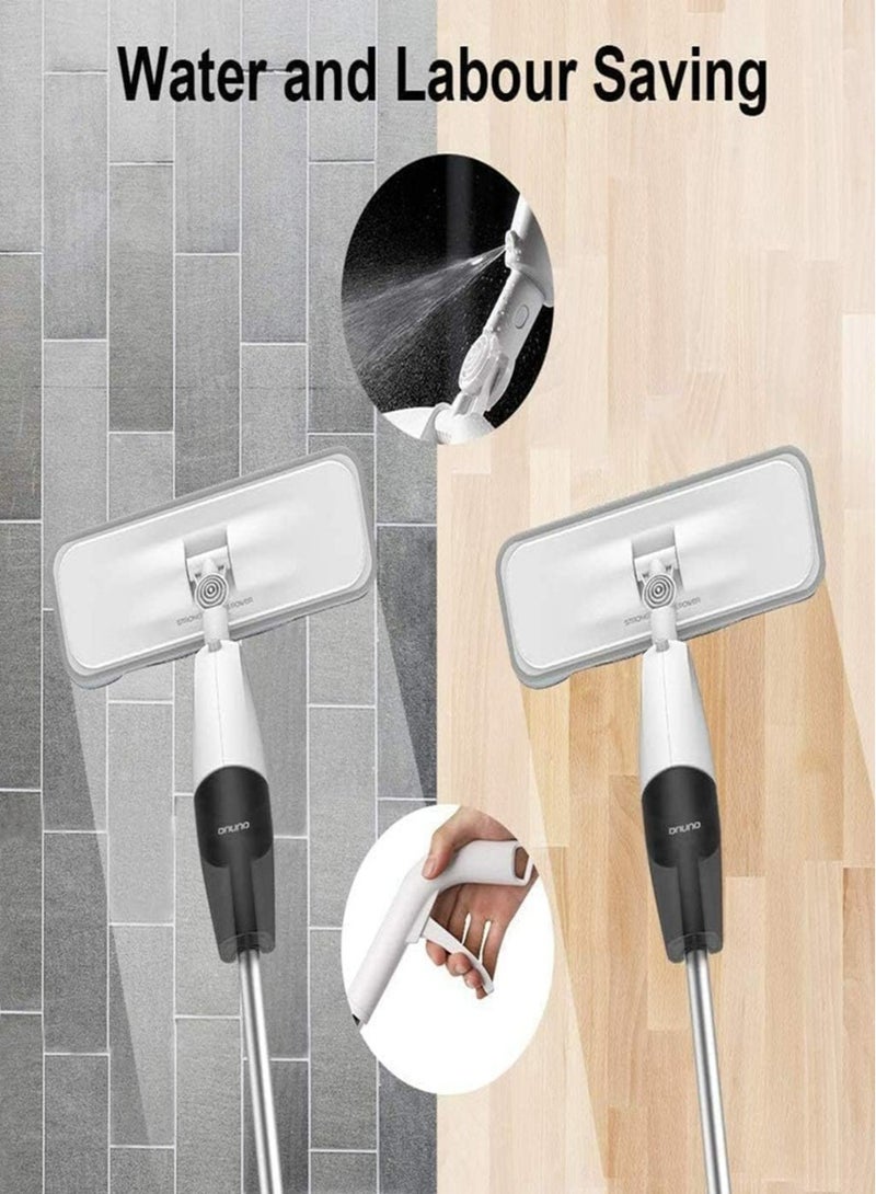 Deerma TB500 Water Spray Mop Carbon Fiber Dust Collector 360 Degree Rotating 350ml Tank Waxing Mop - White  - Image 4