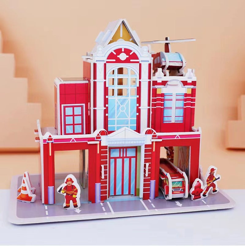 3D Three-Dimensional Puzzle Children'S Parent-Child Toy Building House Handmade Puzzle Paper Model Gift Assembly Interaction - Image 3