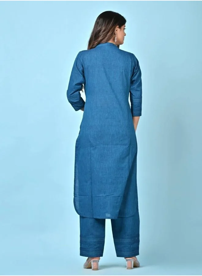 زيري سوق Poppy Peach Wrap Kurta Pant Set