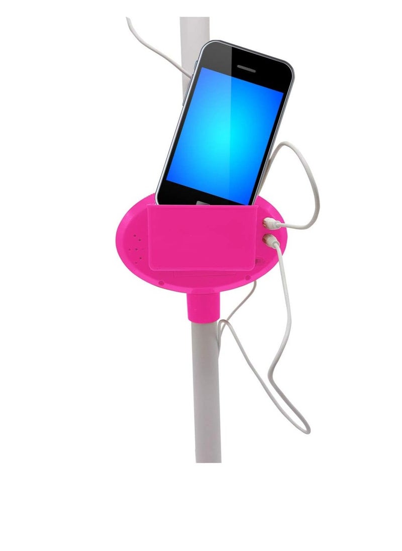 Lexibook - Unicorn Microphone With Speaker And Lighting Stand, Auxiliary Jack To Connect Music, Pink/White, S150Uni - Image 1