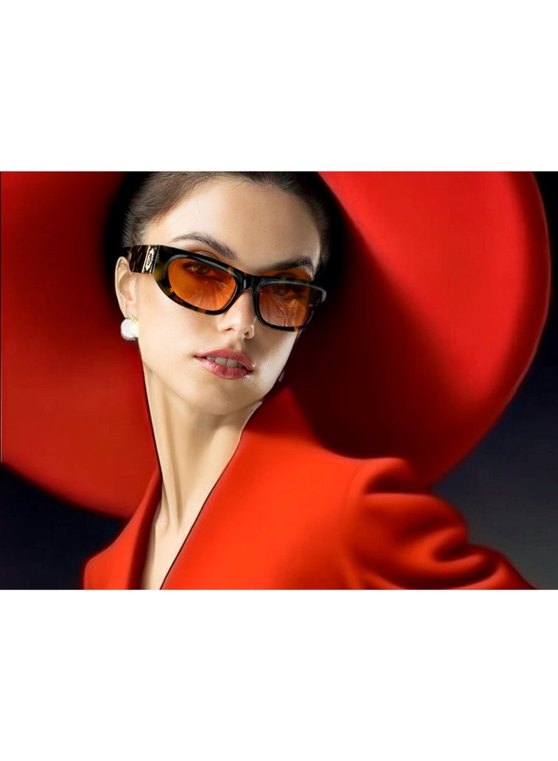 SOL.K Bosto-K Orange Sunglasses – Bold Havana Frame with Vibrant Orange Lenses & UV400 Protection - Image 5