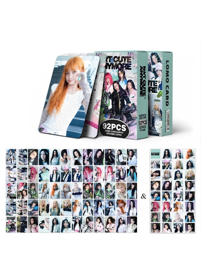 ILLIT Lomocard & Sticker Set – 92PCS (60 Lomocards + 32 Random Stickers) | Aesthetic Photo Card Collection for K-Pop Fans