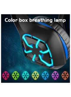 YONK سماعة رأس سلكية للألعاب RGB فوق الأذن مع ميكروفون لجهاز PS4 وPS5 وXOne وXSeries وNswitch والكمبيوتر الشخصي  - Image 4
