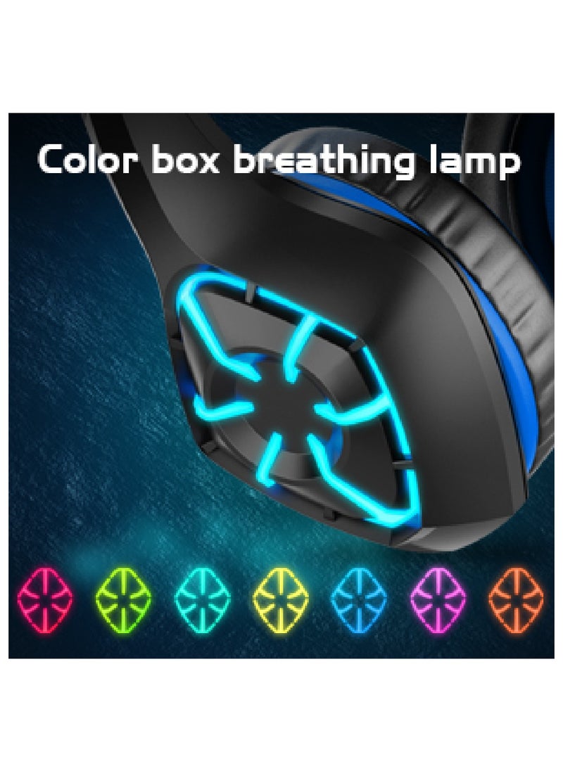 YONK - سماعة رأس سلكية للألعاب RGB فوق الأذن مع ميكروفون لجهاز PS4 وPS5 وXOne وXSeries وNswitch والكمبيوتر الشخصي - Image 1