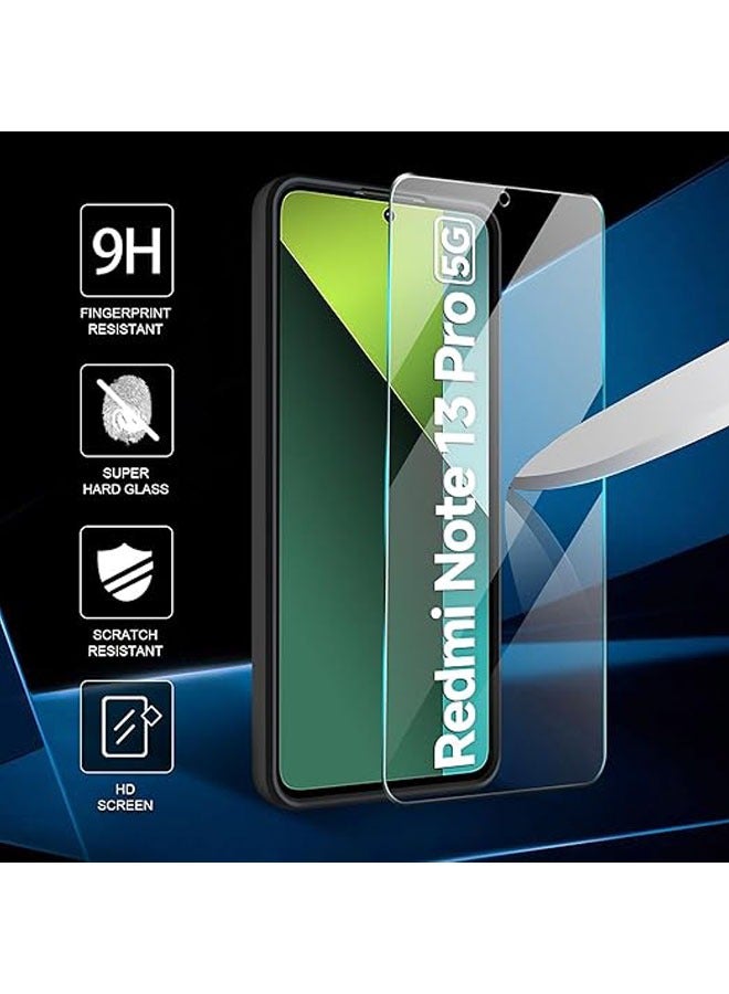 Xiaomi Redmi Note 13 Pro 5G Phone Case with Lens Protector Phone Case and 2 Pieces Screen Protector Rotating Ring Holder - Image 4