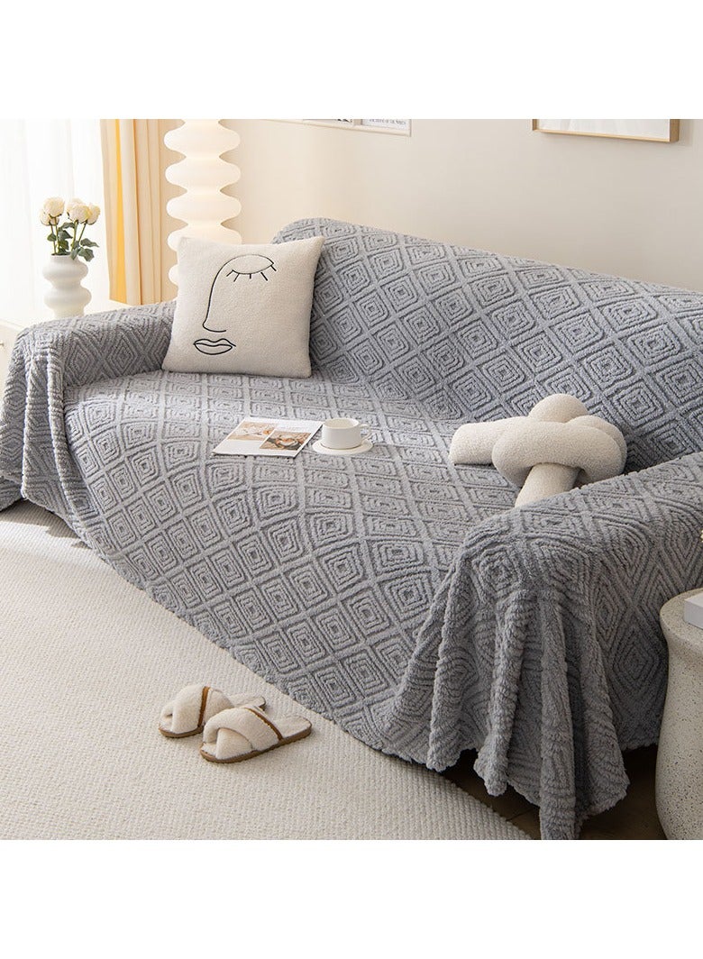 KUYING New Short Plush Double-Sided Sofa Towel
