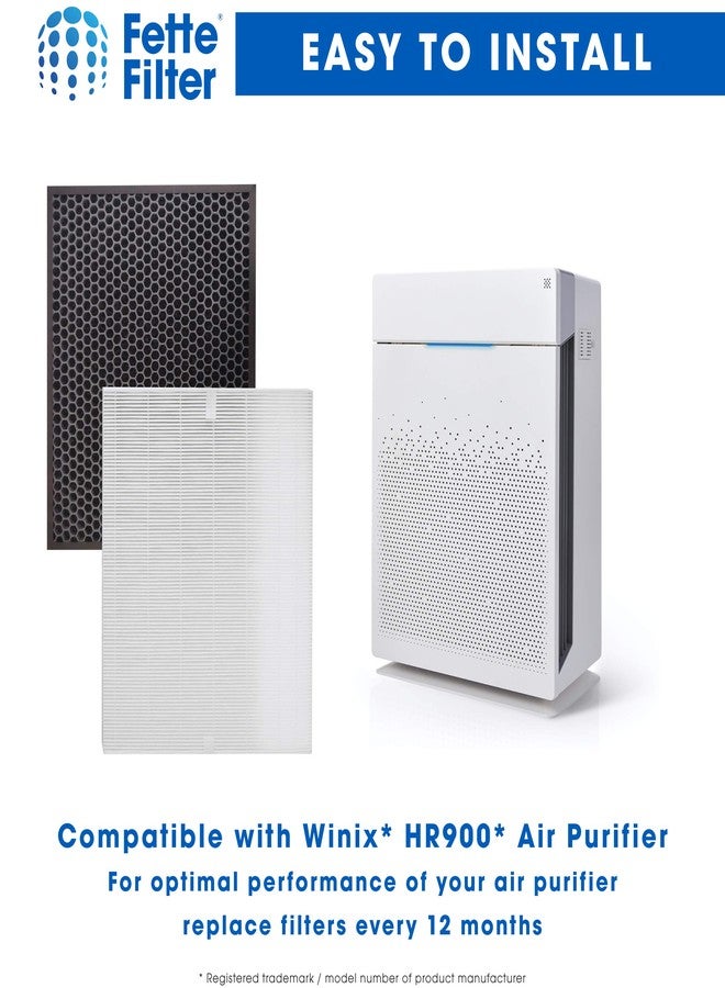 Fette Filter - HR900 Premium H13 True Hepa Filter Set Compatible with Winix Filter T for HR900 Ultimate Pet Air Purifier Part number 1712-0093-00 (Pack of 2) - Image 4