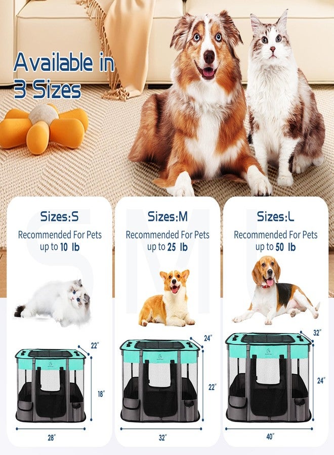 Romantic bear Dog Playpen,Pet Playpen, Foldable Dog Cat Playpens,Portable Exercise Kennel Tent, Water-Resistant Removable Shade Cover, Indoor Outdoor Travel Camping Use for Small Animals + Free Carrying Case - Image 2