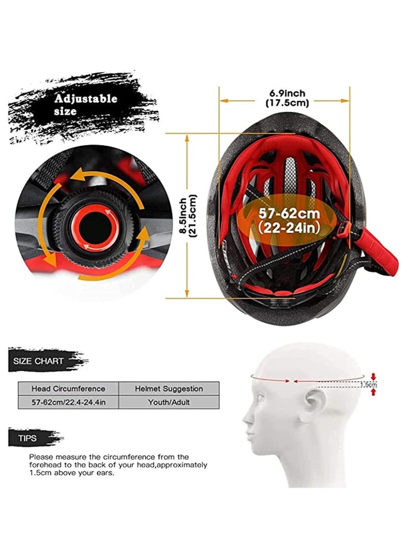 INFLUX Bike Helmet, Bicycle Helmet for Men Women with Detachable Sun Visor Quick Release Strap Cycling Helmet Microshell Design Adjustable Size for Adult Mountain Road Safety Protection - Image 5