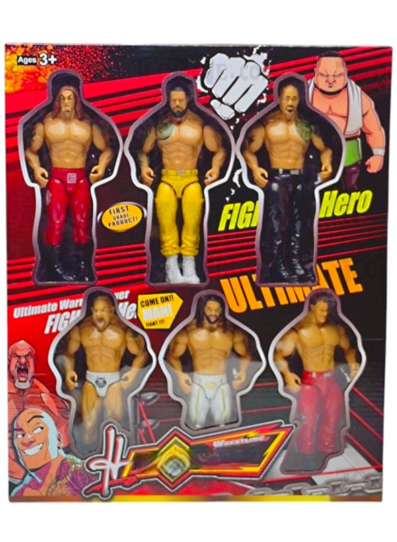 Ultimate Warrior Set of 6 Wrestlers for Kids - Image 2