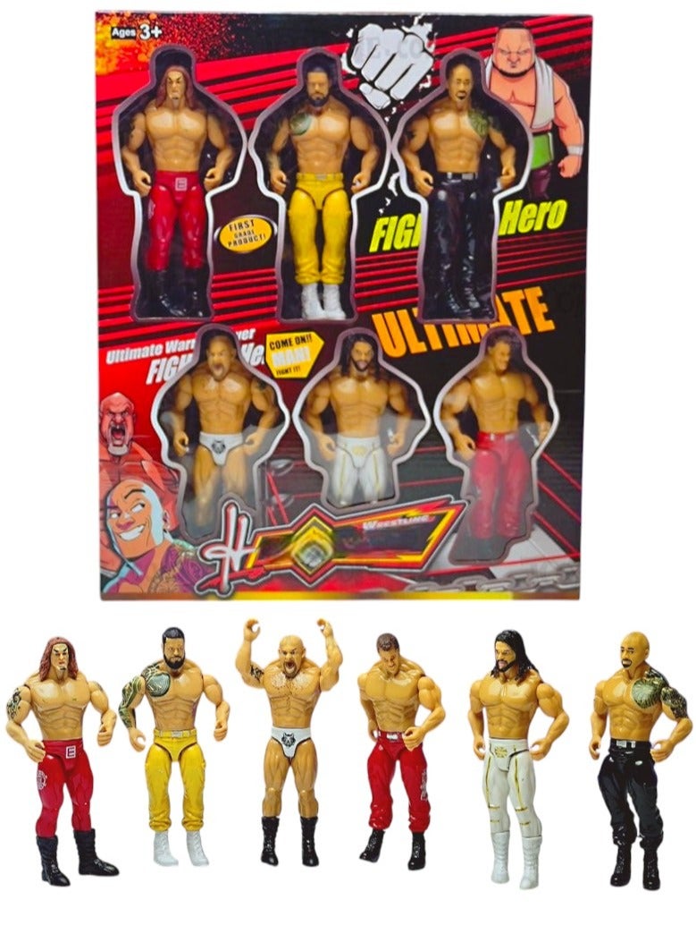 Ultimate Warrior Set of 6 Wrestlers for Kids - Image 1