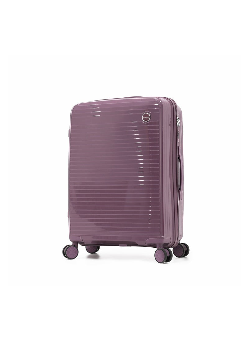 GIORDANO Unbreakable Hardshell PP Luggage Set with 8 Wheels Thick Shell Multi Layer PP 3 Pieces Set, 20, 24, 28 Inch (Purple)  - Image 2