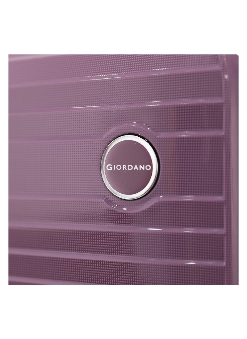 GIORDANO Unbreakable Hardshell PP Luggage Set with 8 Wheels Thick Shell Multi Layer PP 3 Pieces Set, 20, 24, 28 Inch (Purple)  - Image 3