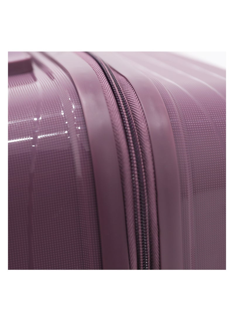 GIORDANO Unbreakable Hardshell PP Luggage Set with 8 Wheels Thick Shell Multi Layer PP 3 Pieces Set, 20, 24, 28 Inch (Purple)  - Image 5