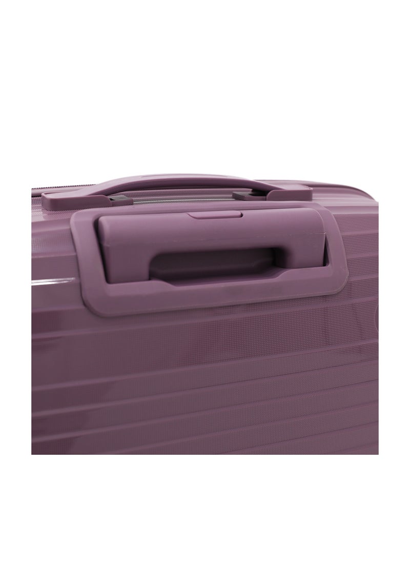 GIORDANO - Unbreakable Hardshell PP Luggage Set with 8 Wheels Thick Shell Multi Layer PP 3 Pieces Set, 20, 24, 28 Inch (Purple) - Image 1
