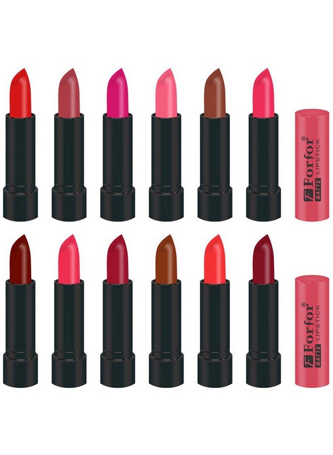 فور فور مجموعة أحمر الشفاه فورفور ستايلش متعددة الألوان (مجموعة من 12 قطعة) - Image 1