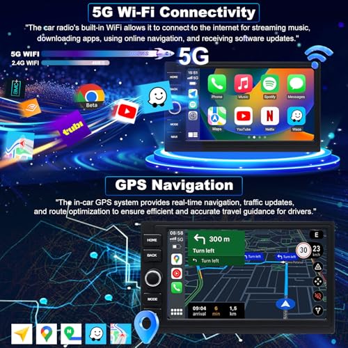 iCarSEPTON Upgrade Car Radio for Honda Accord 1990-2002, Wireless Carplay Android Auto Stereo Civic 1996-2000, CRV 1997-2006, Element 2003-2011, Odyssey 1995-2004 Touchscreen Head Unit with Bluetooth Camera FM - Image 4