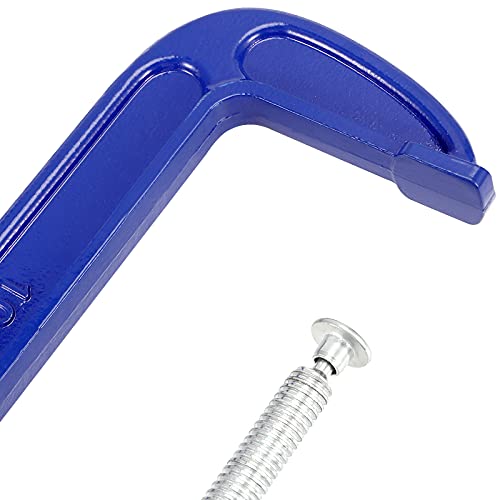 MUKLEI 2 Pack C-Clamp, Malleable Iron C-Clamps, Heavy Duty C-Clamp T-Bar Handle for Woodworking, Metalworking, 8.6 Inch Max Jaw Opening, 3.7 Inches Throat Depth - Image 5