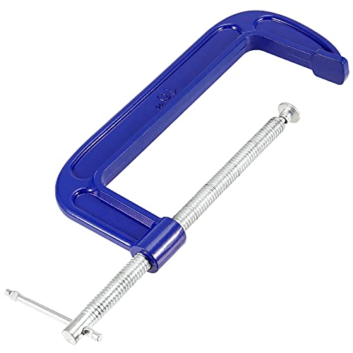 MUKLEI 2 Pack C-Clamp, Malleable Iron C-Clamps, Heavy Duty C-Clamp T-Bar Handle for Woodworking, Metalworking, 8.6 Inch Max Jaw Opening, 3.7 Inches Throat Depth - Image 3