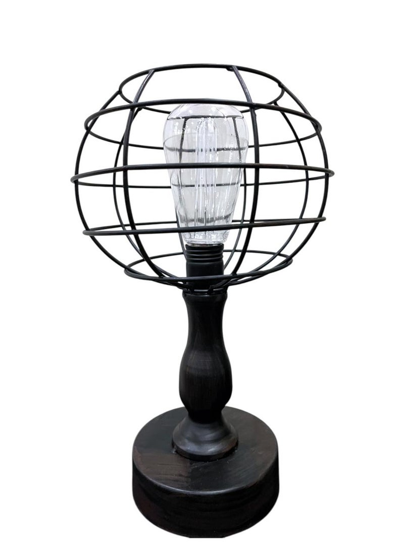 بي آند دي مصباح طاولة ليد لون أسود يعمل بالبطاريات عدد 3 مقاس AA، لون الإضاءة اصفر - Image 2