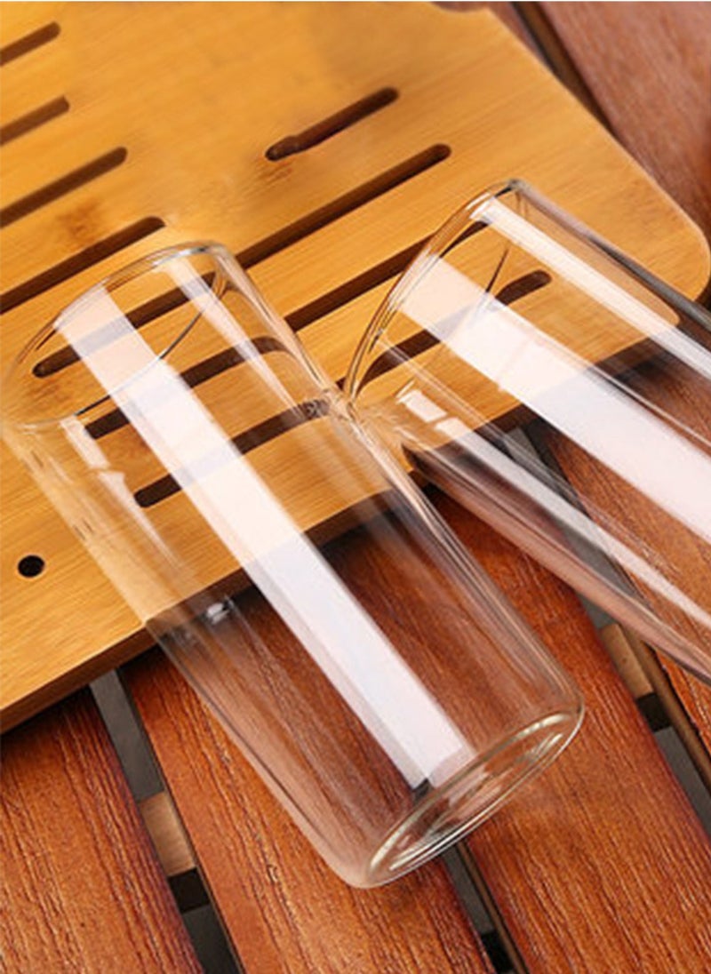 Glass Set, Set Of Six, Cylindrical Single-Layer Simple Cup, Can Be Used For Drinking Water, Coffee, Tea, Juice, Milk, 300ML - Image 4