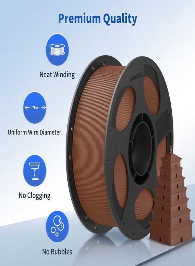 ANYCUBIC PLA 3D Printer Filament, 3D Printing PLA Filament 1.75mm Dimensional Accuracy +/- 0.02mm, 1KG Reusable Spool (2.2 lbs), Bronze - Image 2